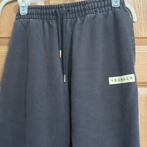 young la mens medium sweatpants black